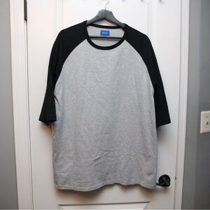 Beams Black and Gray Baseball 3/4 Sleeve Shirt